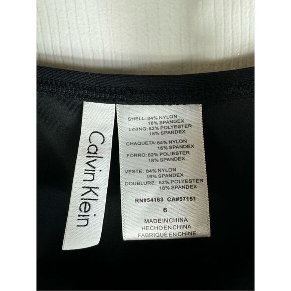 Calvin Klein Womens Black Swim Suit Size 6 - Picture 2 of 4